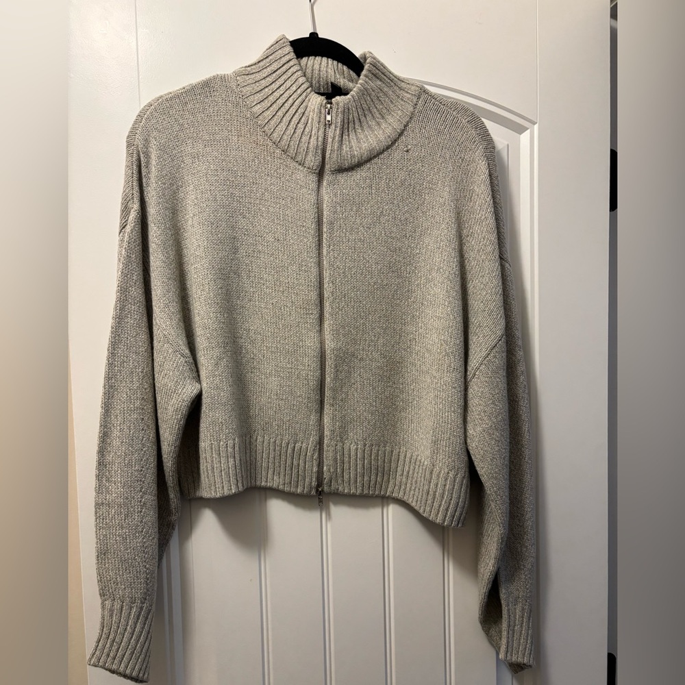 H&M Light Gray Cowl Neck Sweater